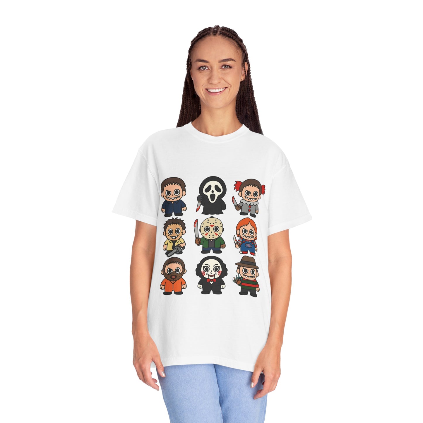 Pop Culture Horror Character T-Shirt, Unisex Tee, Halloween Tee, Horror Movie Merch, Funny Graphic Shirt, Gift for Horror Fans