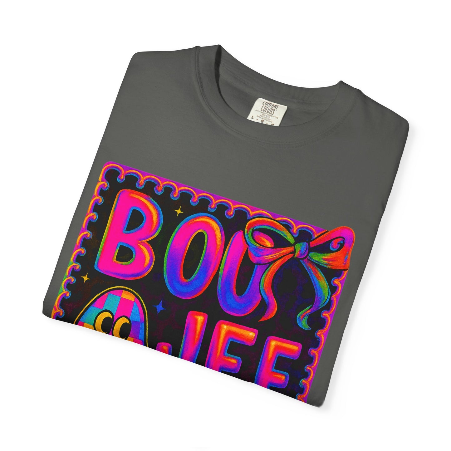 BOOJee Retro Comfort Colors, Garment-Dyed T-shirt, Colorful Graphic Tee, Unisex Streetwear, Fun Gift, Festival Fashion, Vegan Style