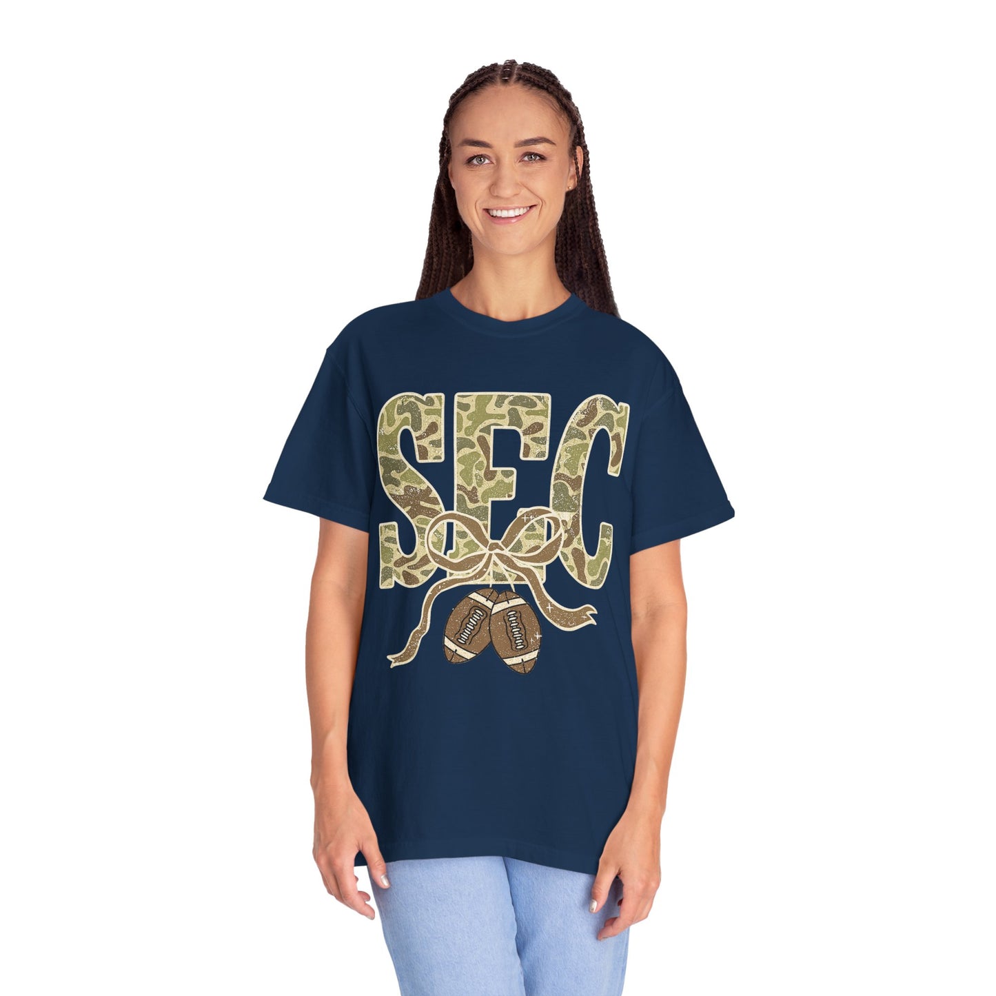 Camo Lettered Unisex T-Shirt - SEC Fan Gear - Gift for Him - Outdoor Wear