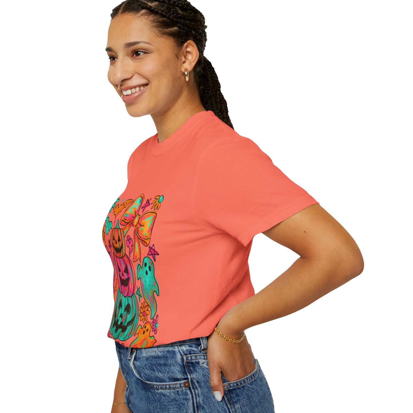 Whimsical Halloween T-Shirt, Perfect for Fall Celebrations, Ghosts & Pumpkins Design, Unisex Tee, Festive Apparel, Halloween Costume
