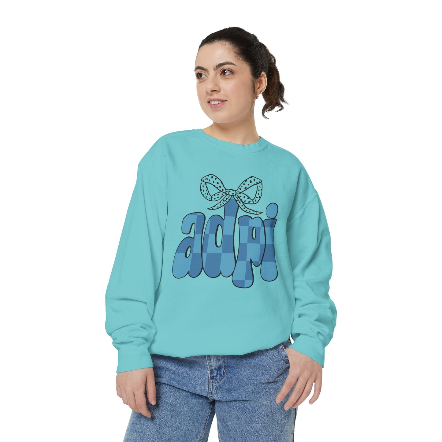 ADeltaPI Bow Design Unisex Sweatshirt - Cozy Casual Wear, comfort colors