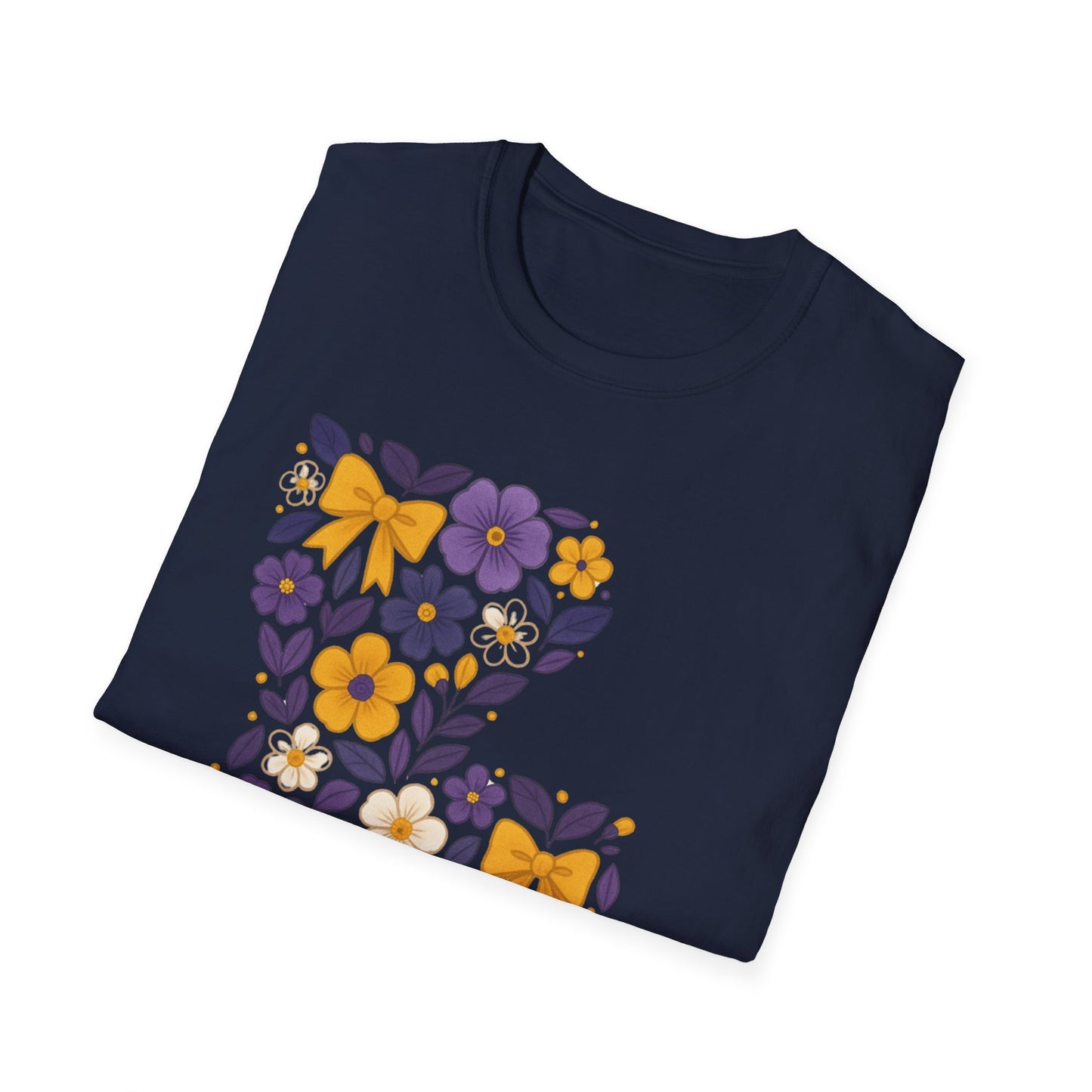 Louisiana Floral Graphic Tee, Casual Unisex T-Shirt, Spring Fashion, Gift for Nature Lovers, Summer Outfit, Southern Pride