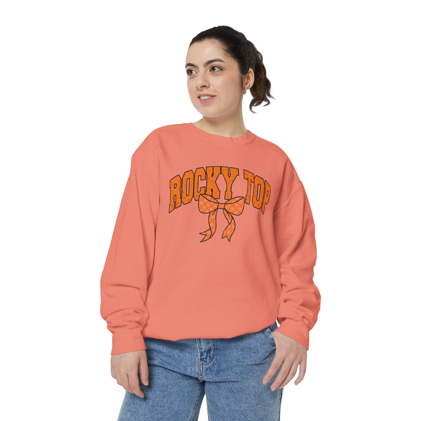 Rocky Top Bow Sweatshirt — Tennessee Checkerboard Vintage Crewneck