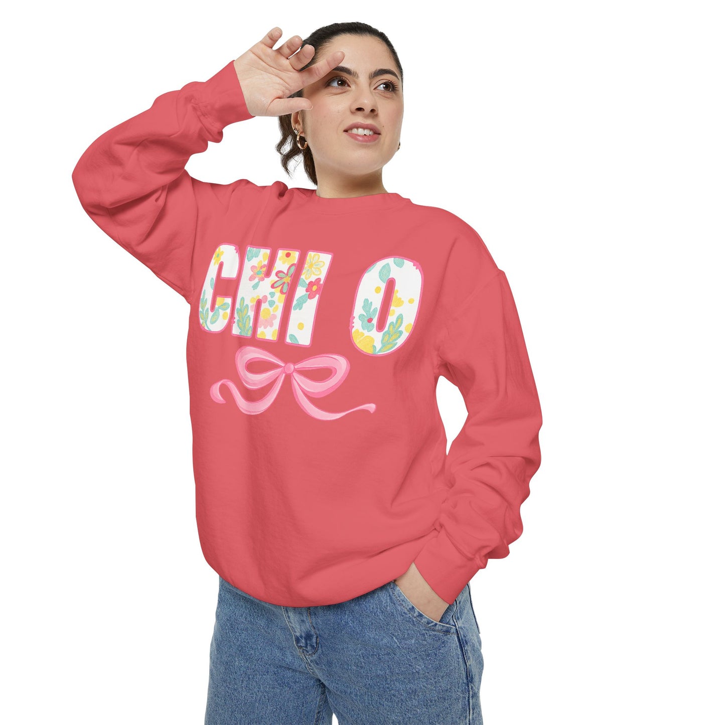 Colorful Floral Chill O Unisex Sweatshirt | Spring Fashion, Gift for Her