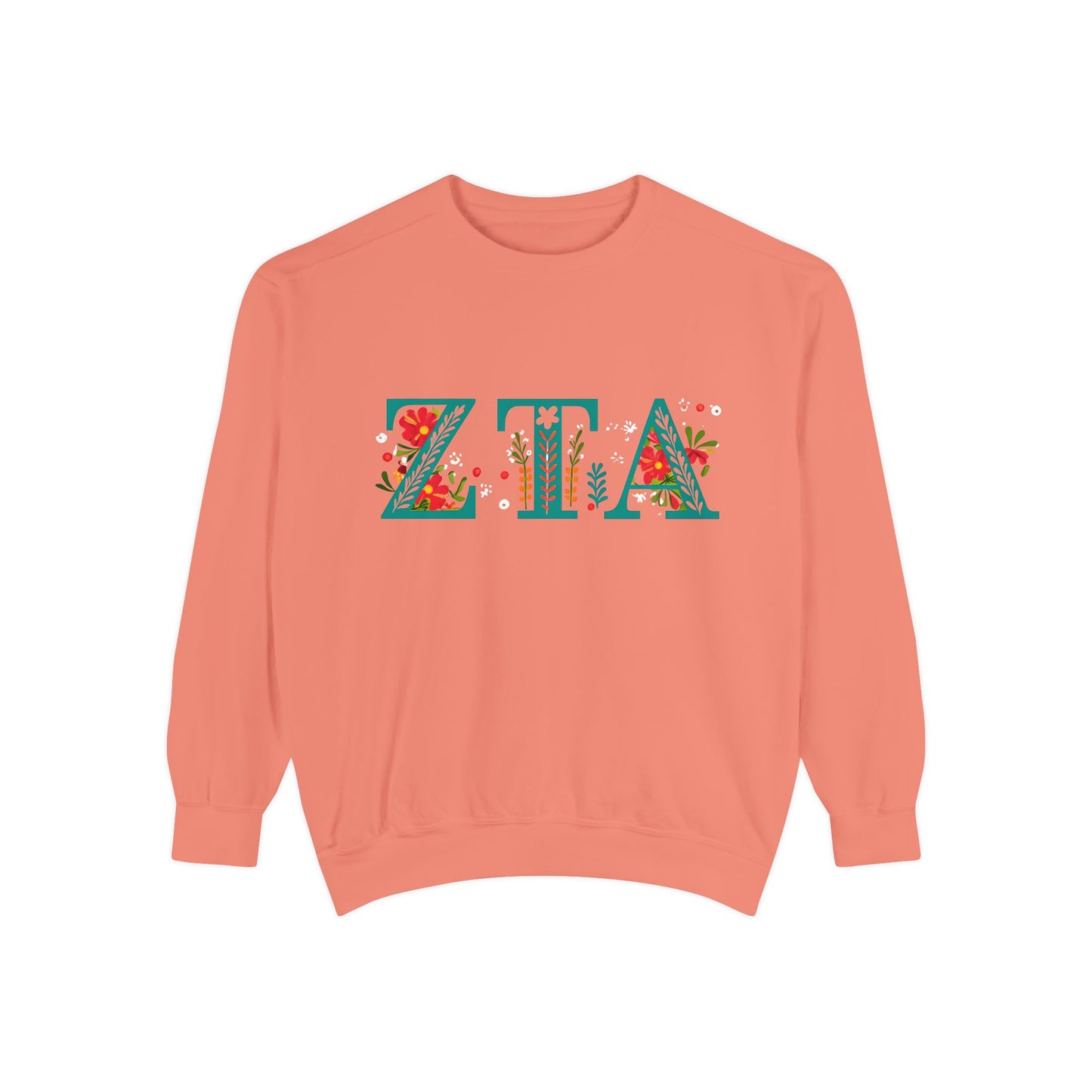 Floral ZTA Unisex Sweatshirt - Cozy Sweater for Sorority Sisters, Perfect Gift, Casual Wear, Spring Outfits, College Apparel