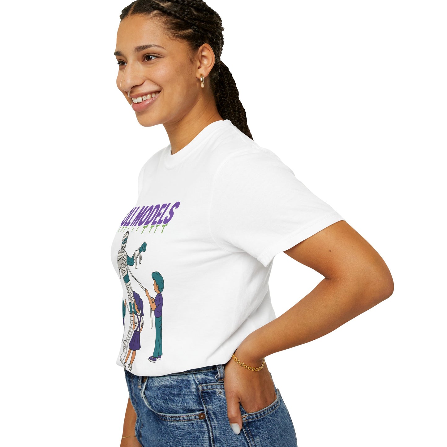 Mummy Roll Models T-Shirt, Cute Halloween Shirt, Kids Costume Tee, Family Fun Outfit, Retro Graphic Top, Vintage Style Tee