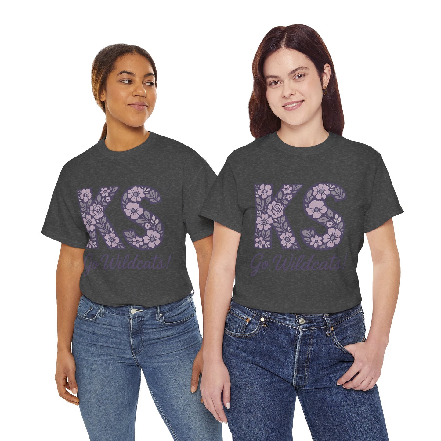KS Floral Team Spirit Tee: Celebrate Kansas State Wildcats in Style, Perfect for Sports Events, Gifts, & Casual Wear