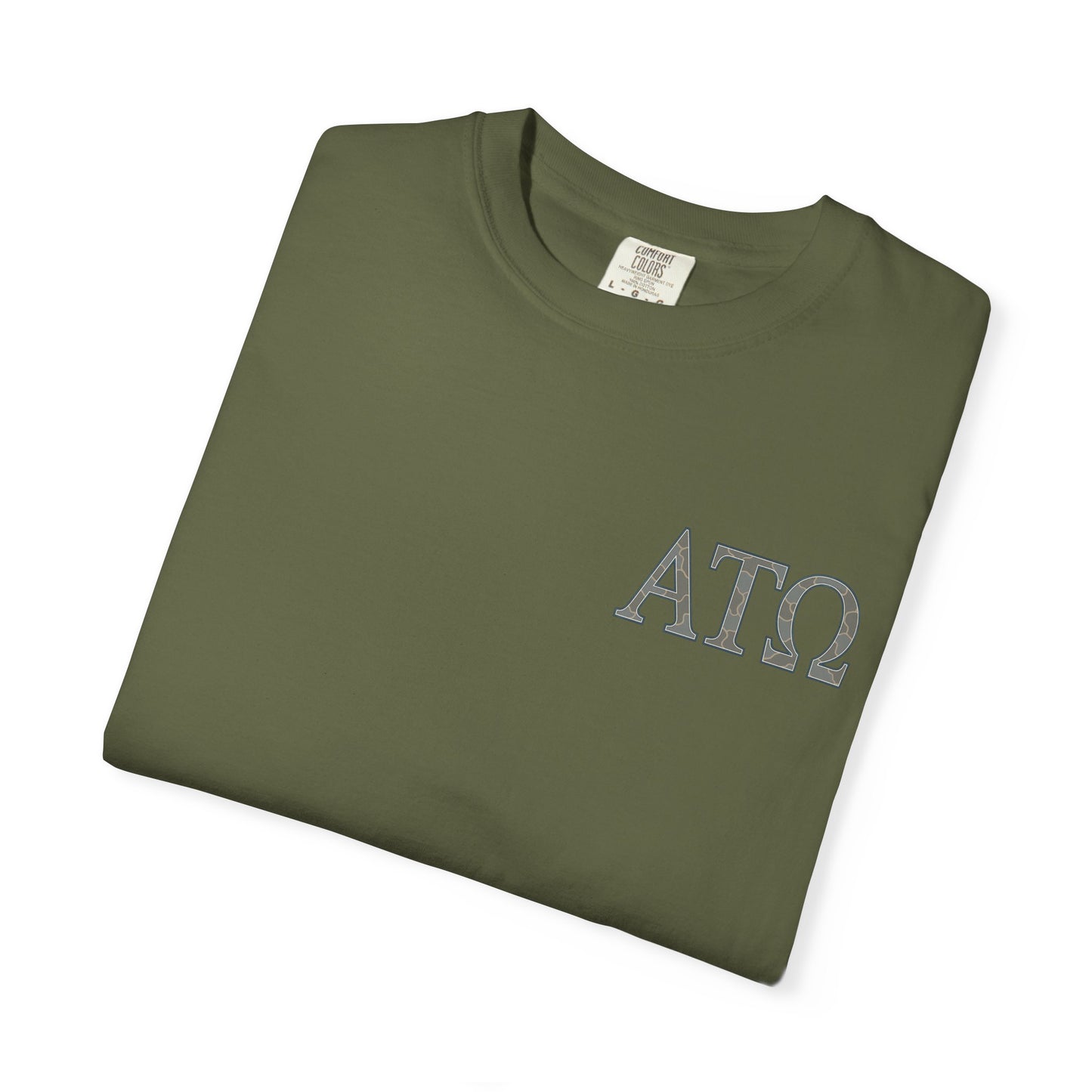 AlphaTauOmega Garment-Dyed T-shirt | Unisex Casual Tee for Fraternity Events, Gifts, College Life, Brotherhood, Greek Life
