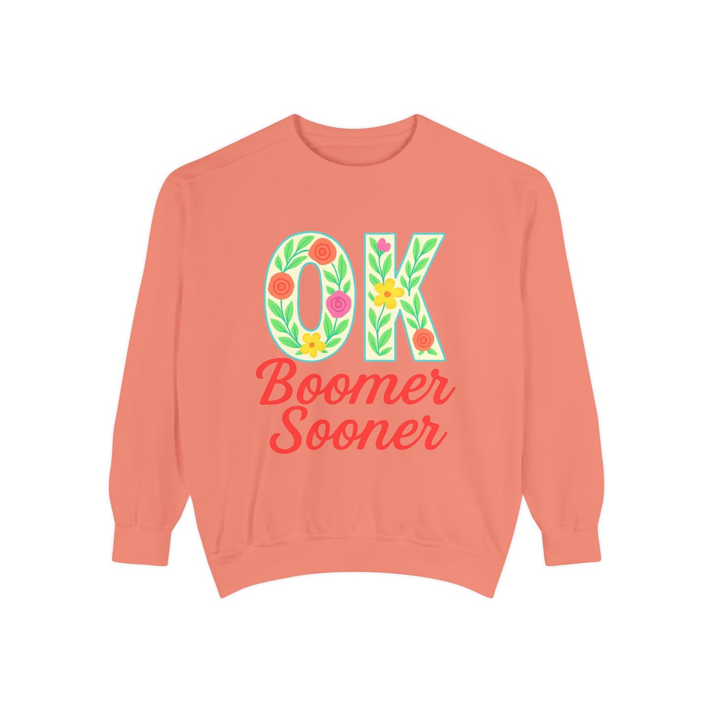 Colorful OK Boomer Sooner Unisex Sweatshirt, Casual Wear, College Apparel, Gift for Fans, Cozy Layering