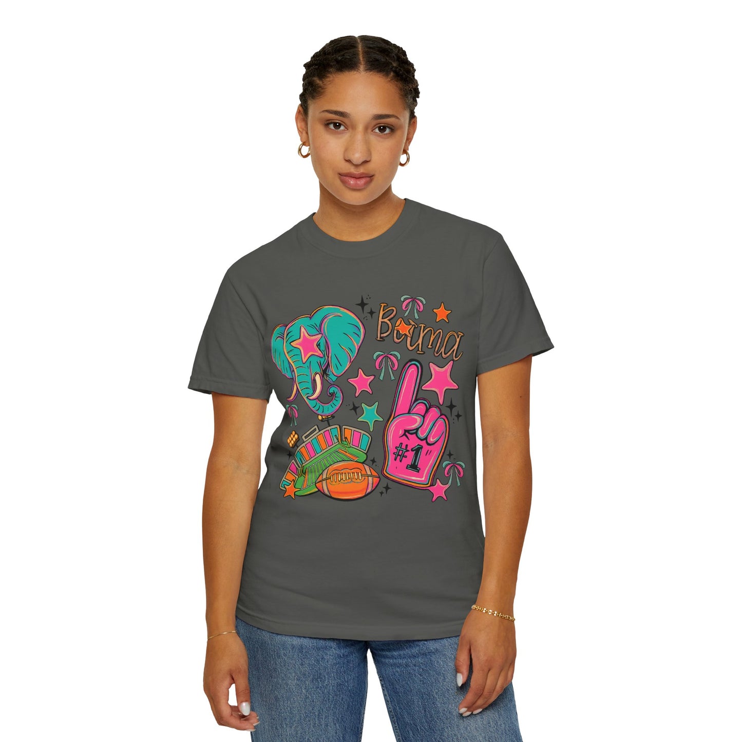 Preppy Neon Elephant Fan T-Shirt