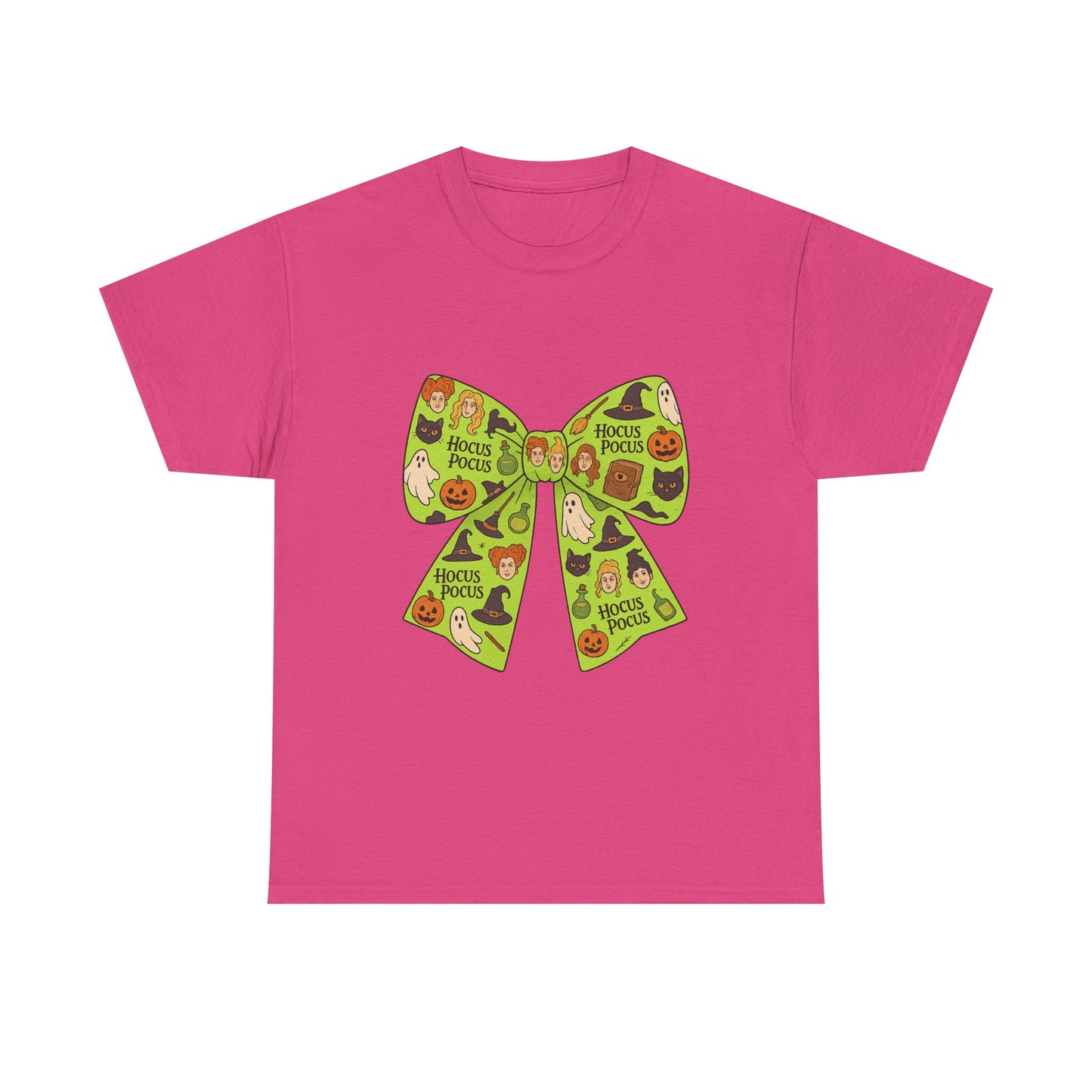 Halloween Graphic Tee, Spooky Season Unisex Shirt, Hocus Pocus Bow Tee, Autumn Style Shirt, Trick or Treat Apparel