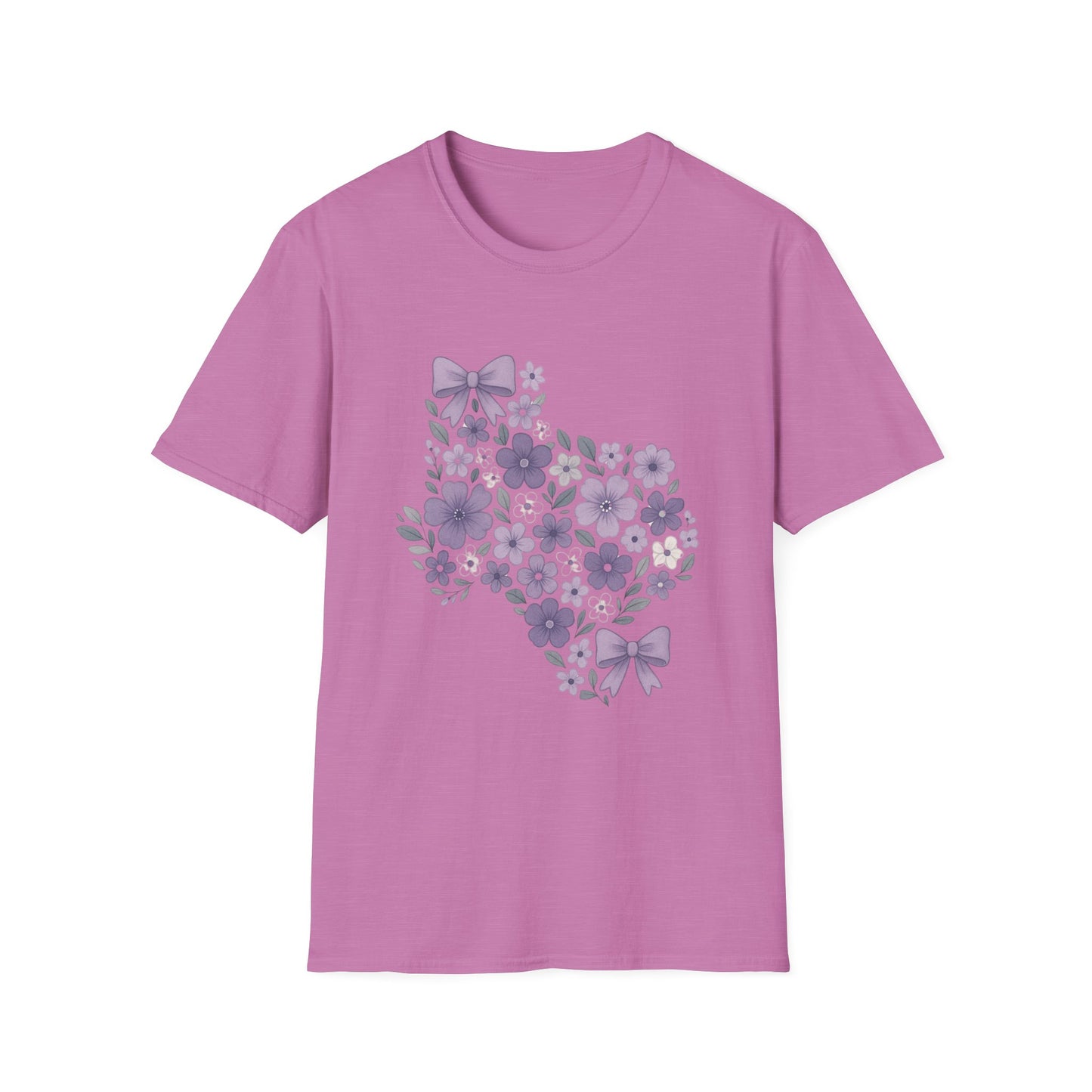 Texas Floral T-Shirt, Casual Summer Top, Gift for Her, Boho Style Tee, Spring Fashion, State Pride Shirt, Soft and Comfy Wear