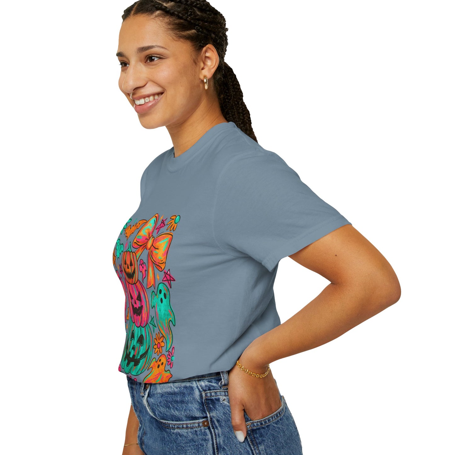 Whimsical Halloween T-Shirt, Perfect for Fall Celebrations, Ghosts & Pumpkins Design, Unisex Tee, Festive Apparel, Halloween Costume