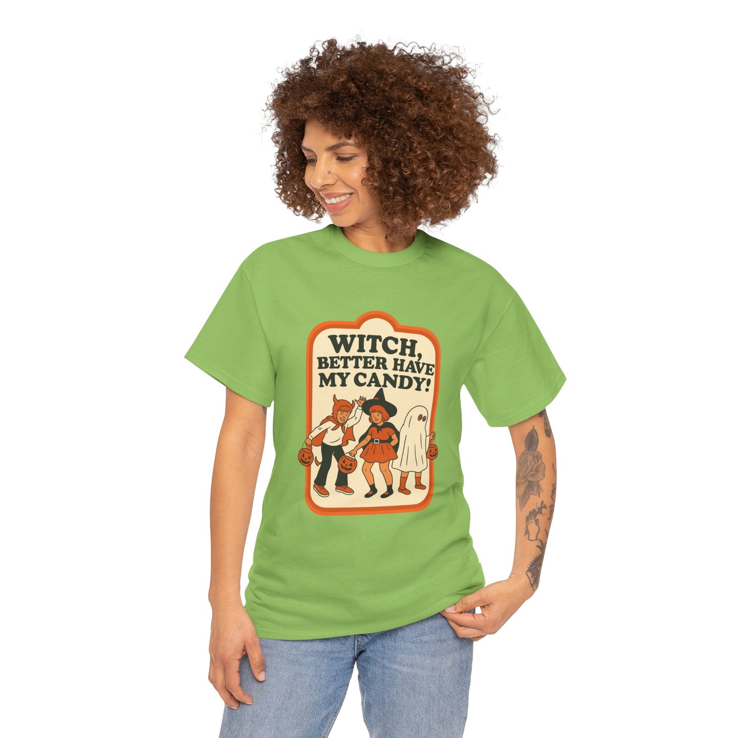 Halloween Witch Candy Tee - Unisex Cotton Shirt