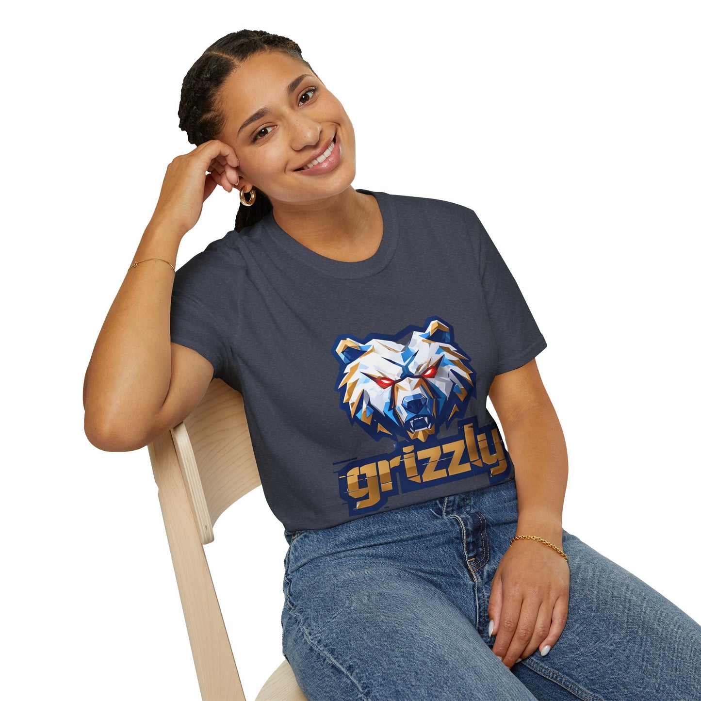 Grizzly Memphis Bear Graphic Tee, Unisex Softstyle T-Shirt, Memphis Basketball Fan, Memphis Grizz, 901, Go Grizz