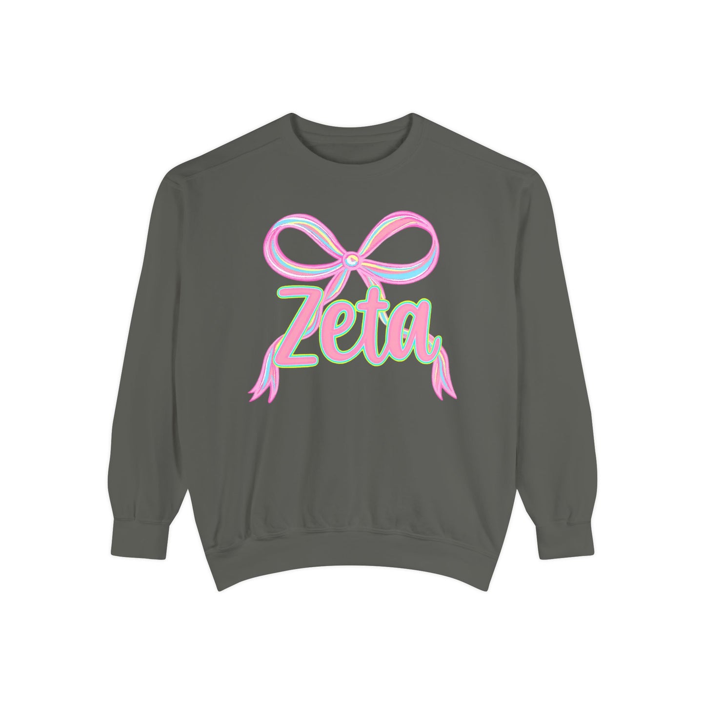 Zeta Graphic Sweatshirt, Cozy Fashion, Gift for Sorority Sisters, Cute Casual Wear, College Apparel, Unisex Outfit