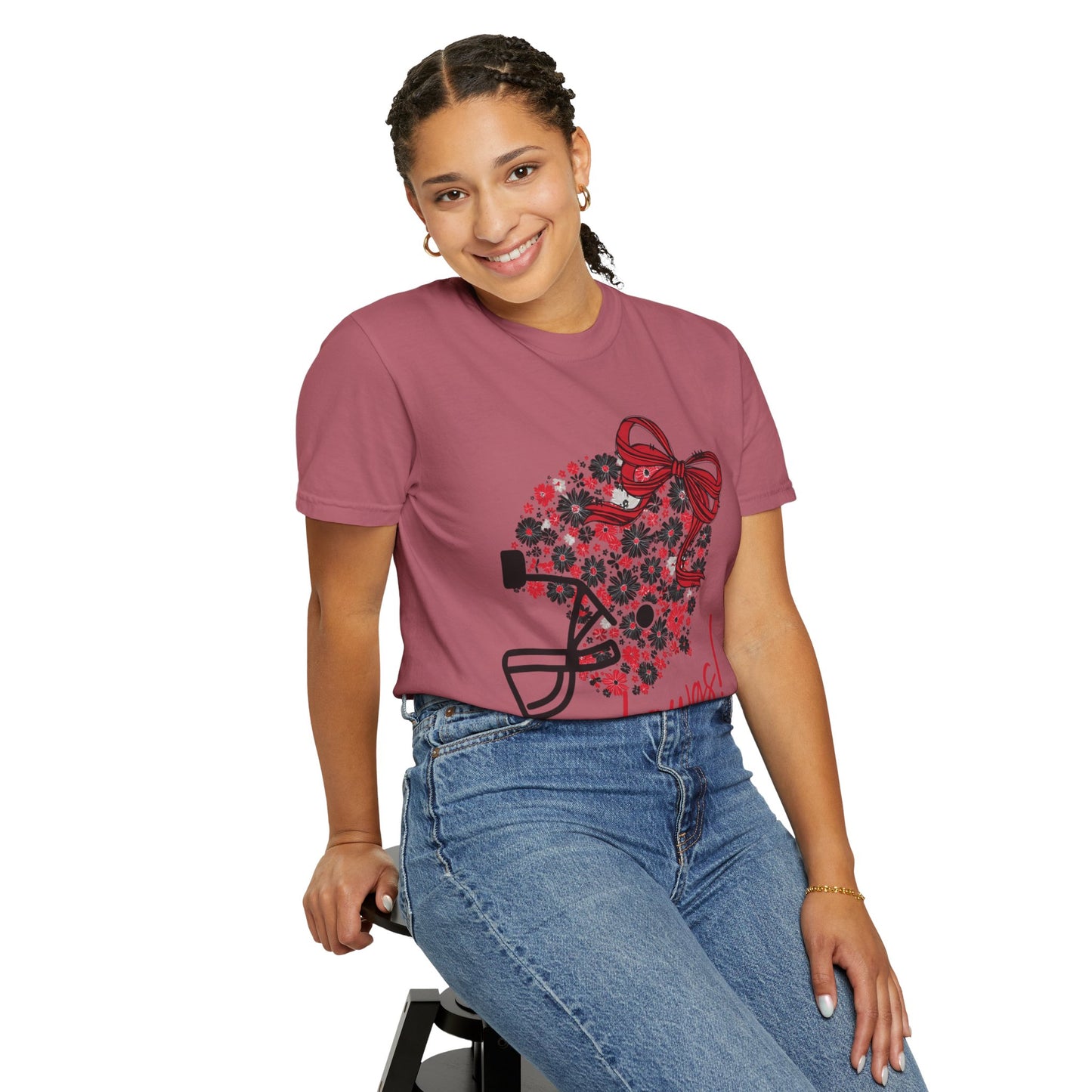 Floral Game Day T-Shirt for Fans, Unisex Apparel, Sports Tee for Tailgating, Perfect for Football Season, Gift for Team Supporters
