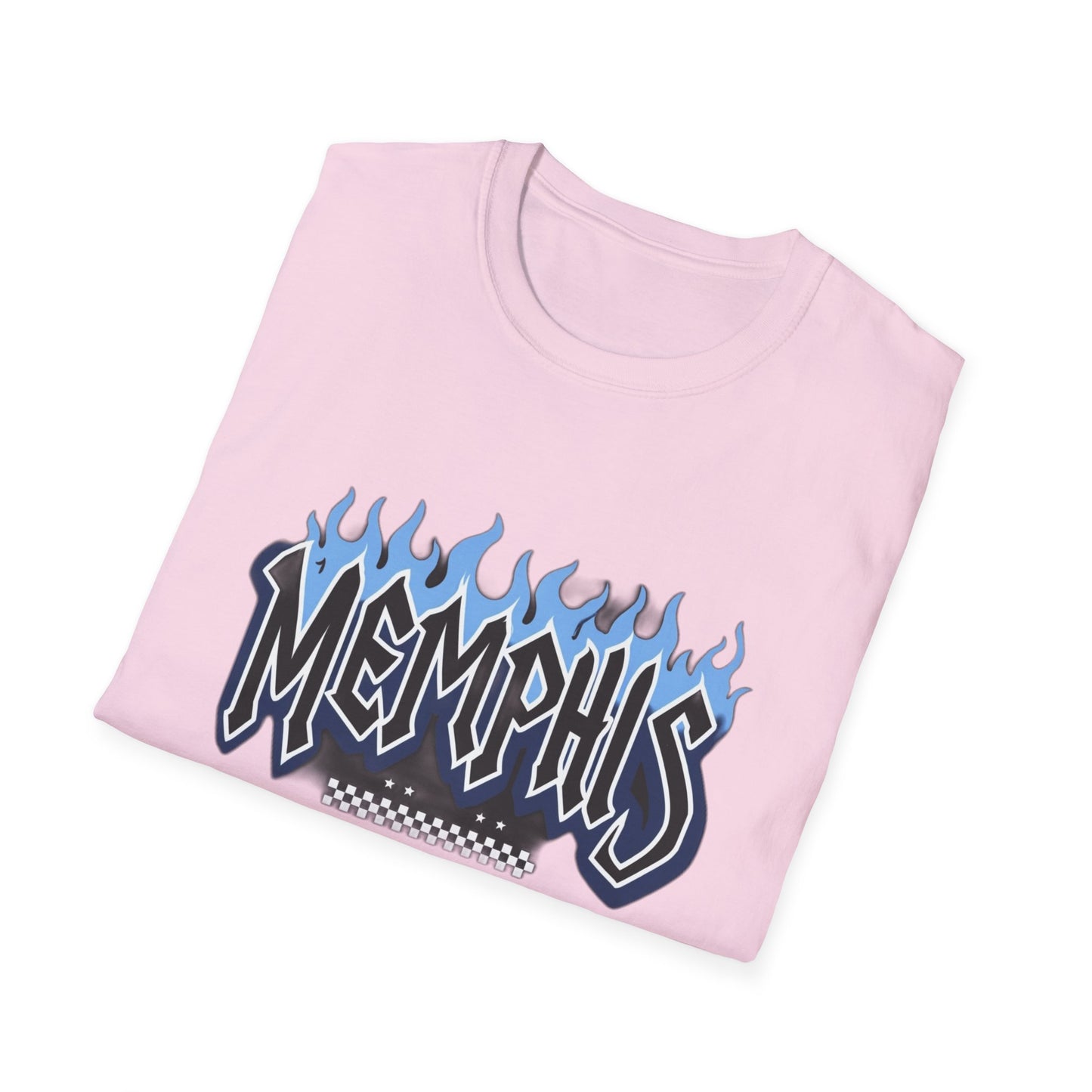 Memphis Flame Graphic T-Shirt, Unisex Tee, Casual Wear, Gift for Music Lovers, Summer Fashion, Graphic Design Shirt