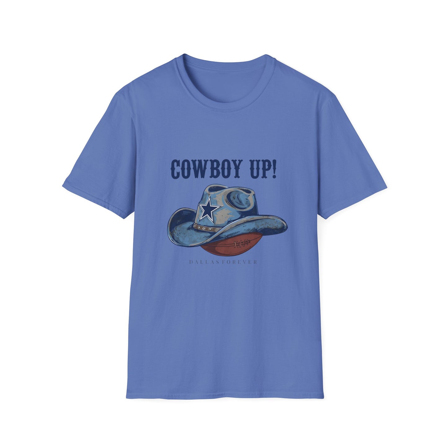Cowboy Up! Unisex Softstyle T-Shirt - Casual Western Tee for Rodeos, Country Events, Fun Graphic Shirt, Everyday Wear