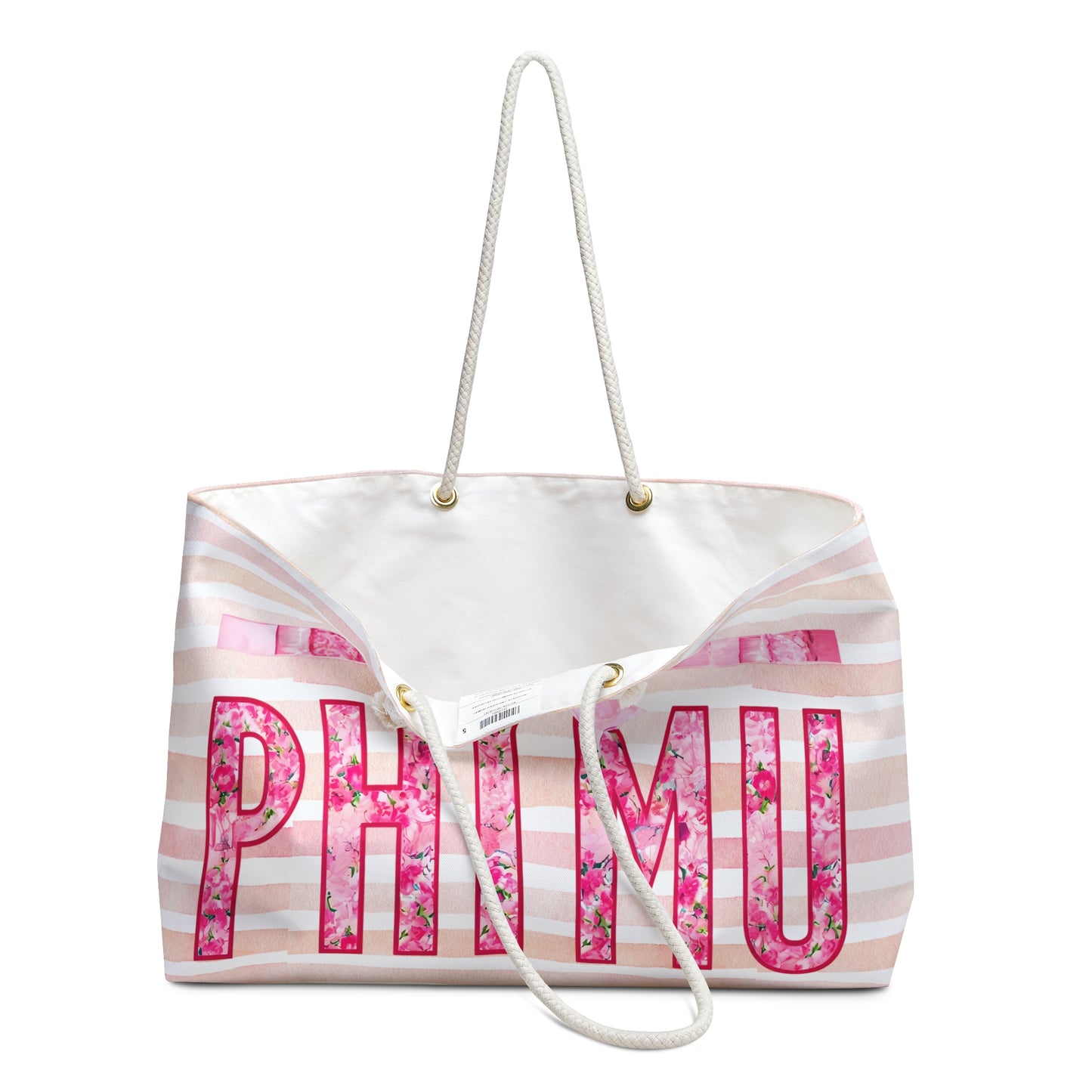 Phi MU Chic Floral Weekender Bag, Stylish Travel Tote, Personalized Getaway Bag, Beach Bag, Weekend Adventure Essential