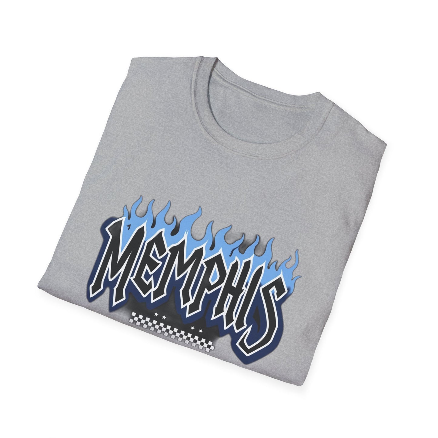 Memphis Flame Graphic T-Shirt, Unisex Tee, Casual Wear, Gift for Music Lovers, Summer Fashion, Graphic Design Shirt