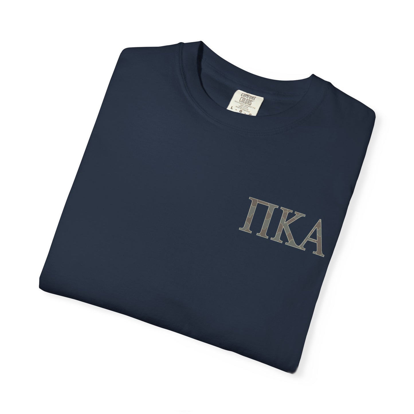 PiKappaAlpha Camouflage T-Shirt | Unisex Garment-Dyed Tee | Casual Wear, Greek Life Apparel, College Gifts, Brotherhood Shirt, Event [...]