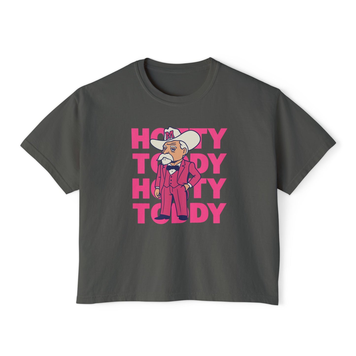 Pink Hotty Toddy Boxy Tee | Fun Humor Graphic Shirt