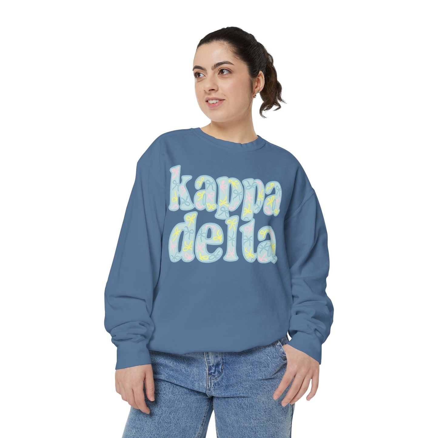 Sorority Sisters Cozy Sweatshirt - KaDelta Unisex Garment-Dyed