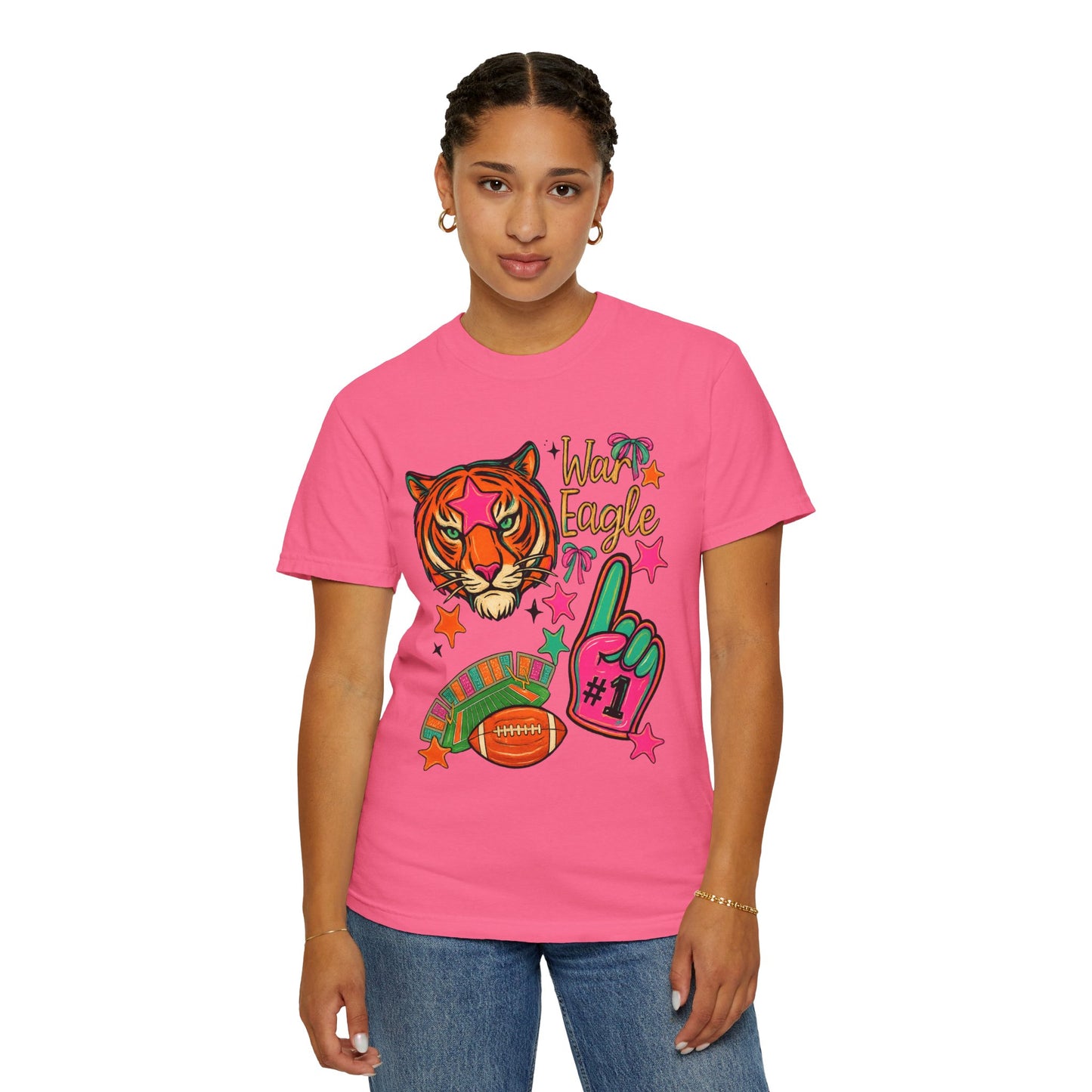 Vintage Preppy Tiger Football Game Day Unisex T-shirt
