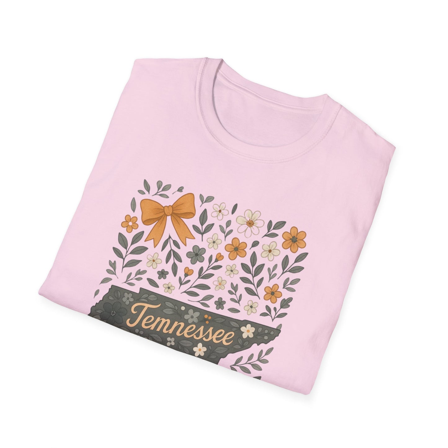 Tennessee Floral T-Shirt, Casual Wear, Gift for Her, Souvenir, Nature Lover Apparel, Spring Outfit