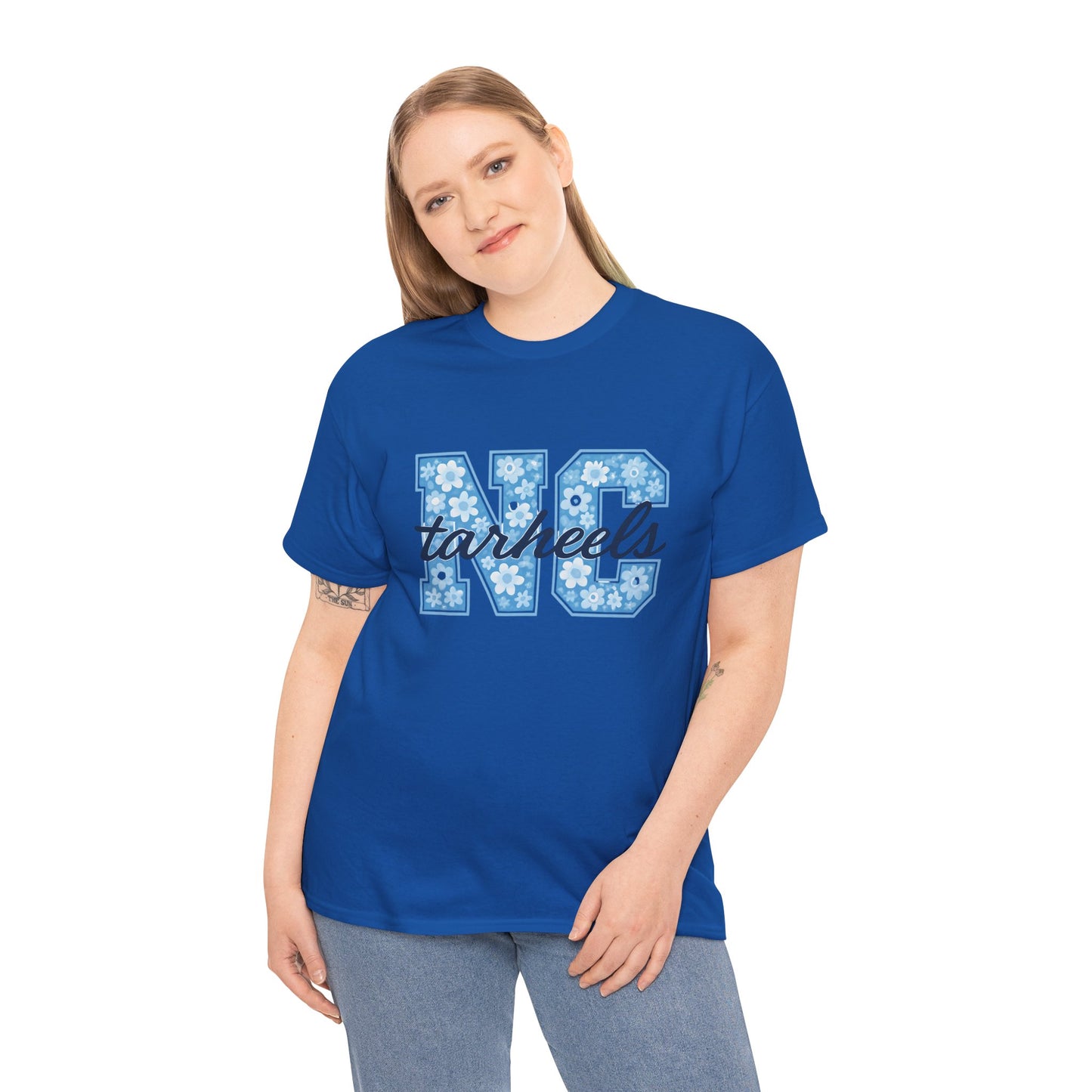 North Carolina Tarheels Unisex Heavy Cotton Tee, College Spirit Wear, Men's and Women's Casual T-Shirt, School Pride Apparel, Gift for Fans