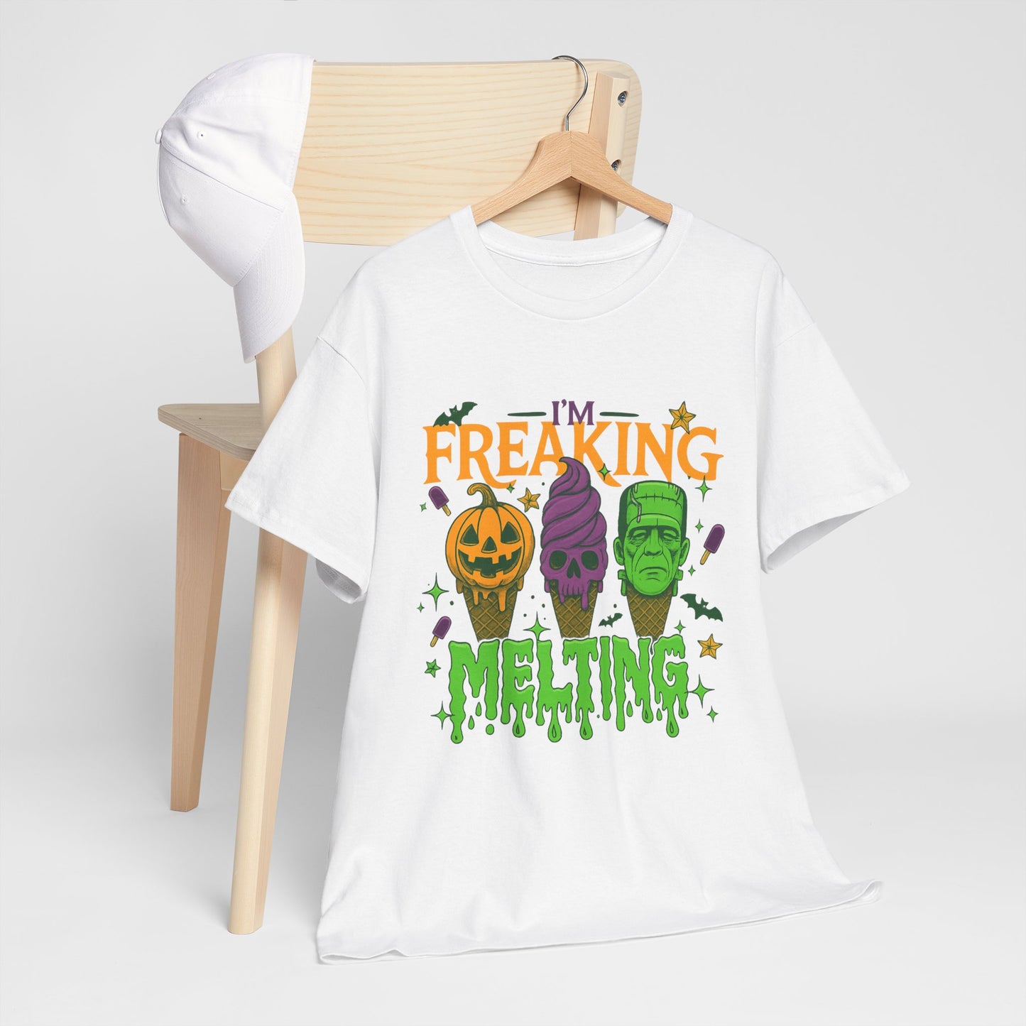 Halloween Unisex Heavy Cotton Tee, Fun Fall Shirt, Halloween Costume Top, Spooky Party Tee, Trick or Treat Apparel