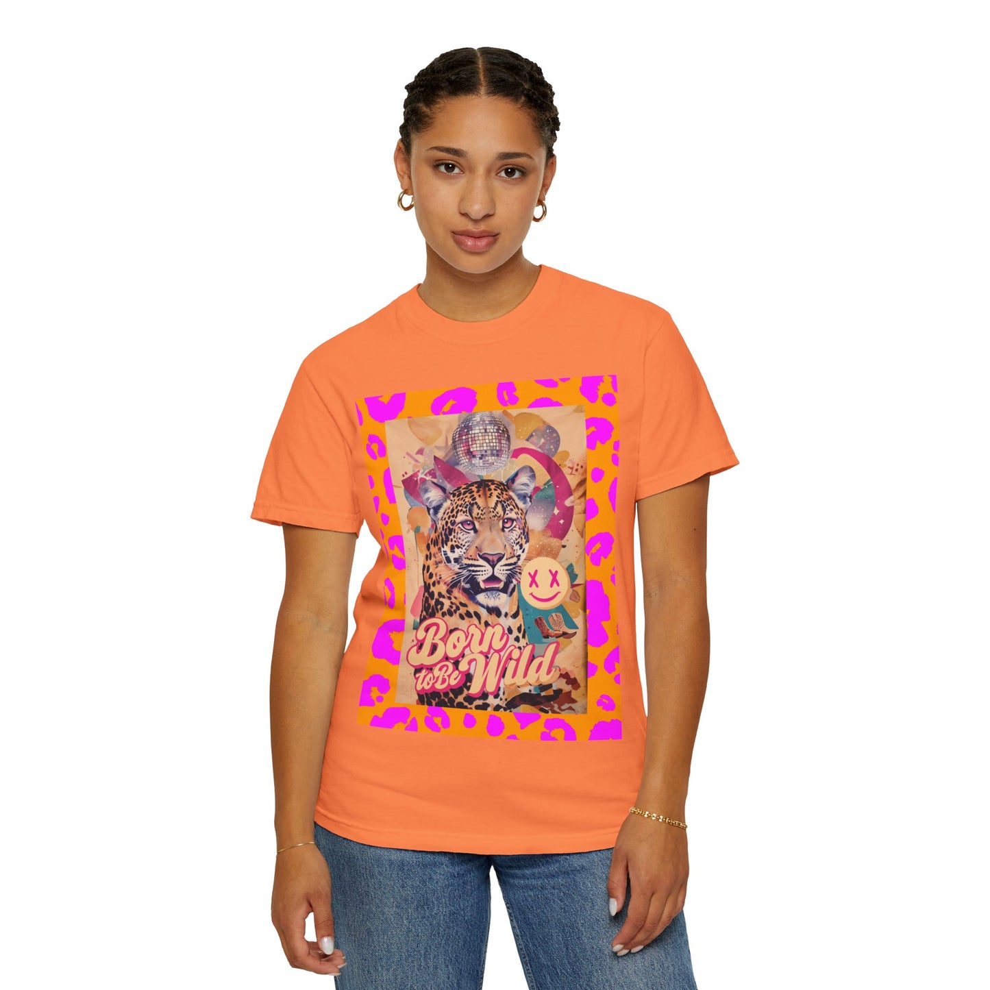 Bold Graphic T-Shirt: Born to Be Wild, Unisex Cotton Tee, Animal Lover Gift, Wild Spirit Apparel, Trendy Casual Wear, Unique Artist Design