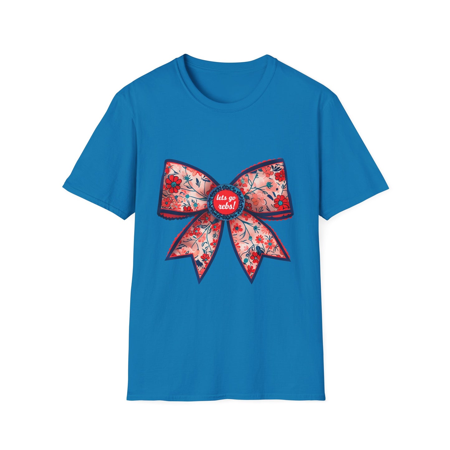 Go rebs coquette bow, Floral Bow T-Shirt | Gift for Her, Casual Wear, Birthday Party, Spring Fashion, Cute Graphic Tee