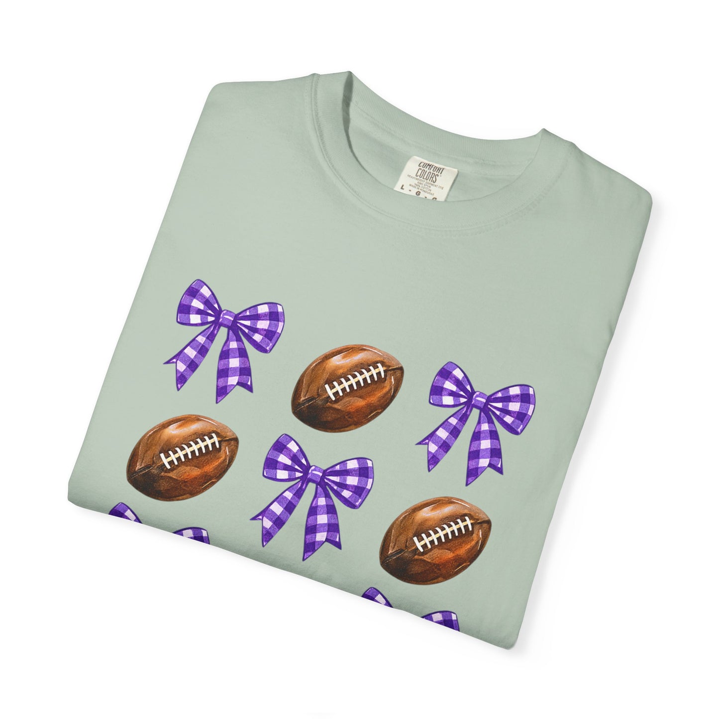 Texas Football Unisex T-Shirt with Purple Bows - Game Day Sports Apparel for Horned Frogs Fans