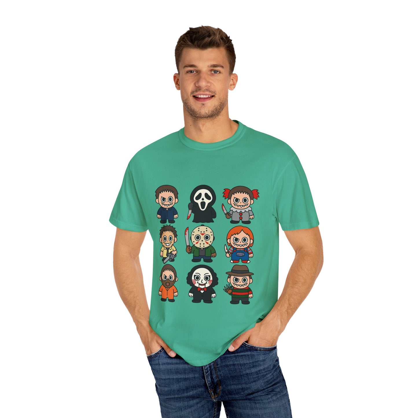 Pop Culture Horror Character T-Shirt, Unisex Tee, Halloween Tee, Horror Movie Merch, Funny Graphic Shirt, Gift for Horror Fans