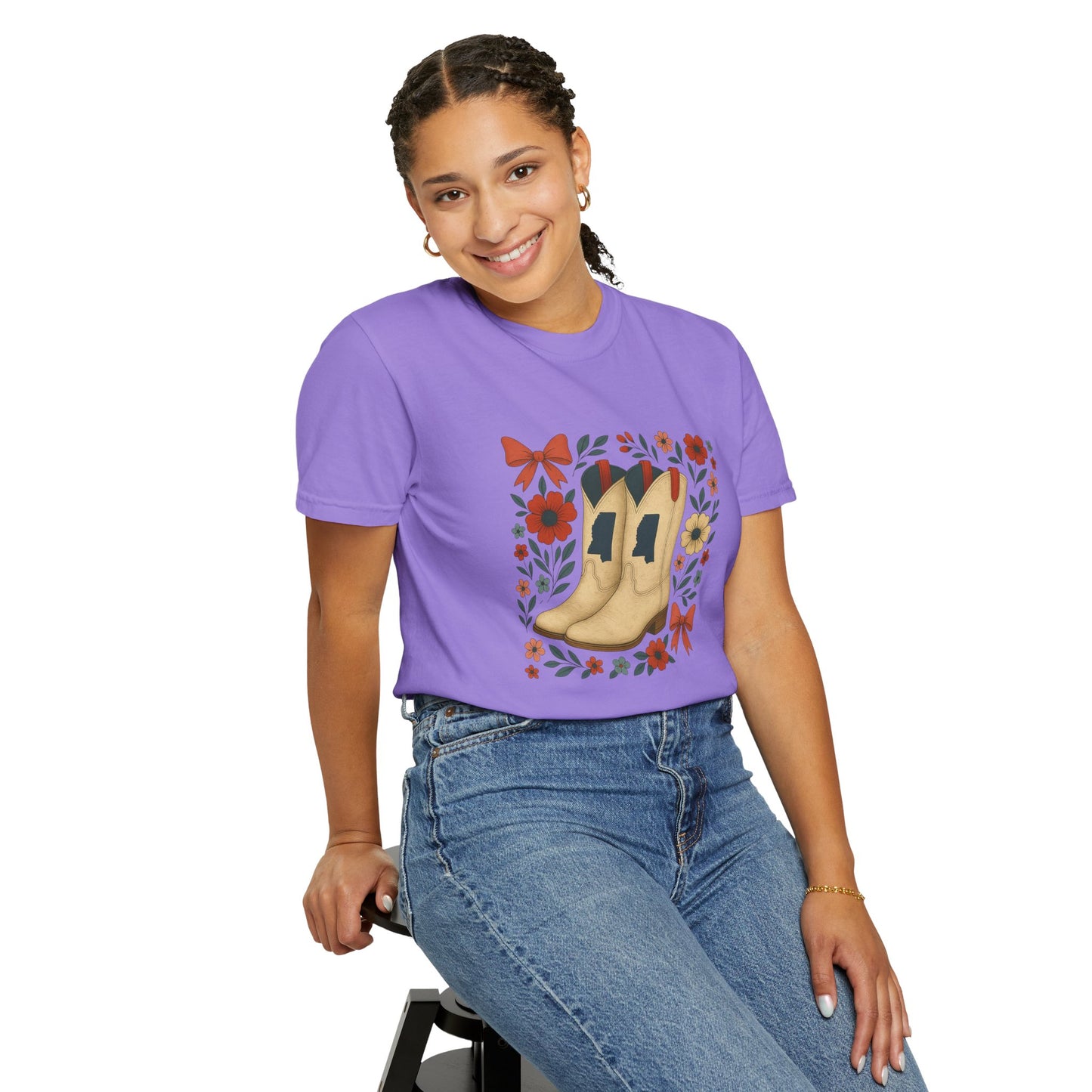 Mississippi Cowboy Boots T-Shirt - Ole Miss Rebels Fan