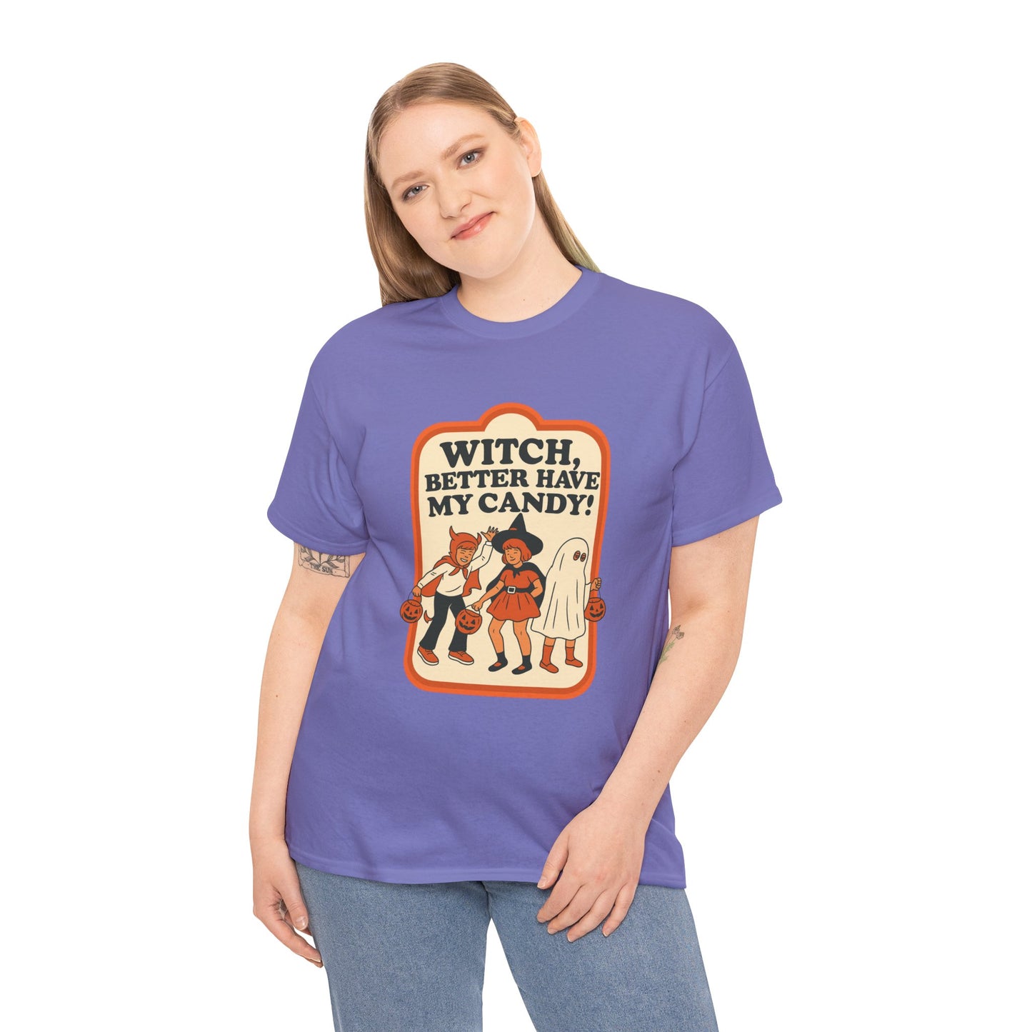 Halloween Witch Candy Tee - Unisex Cotton Shirt