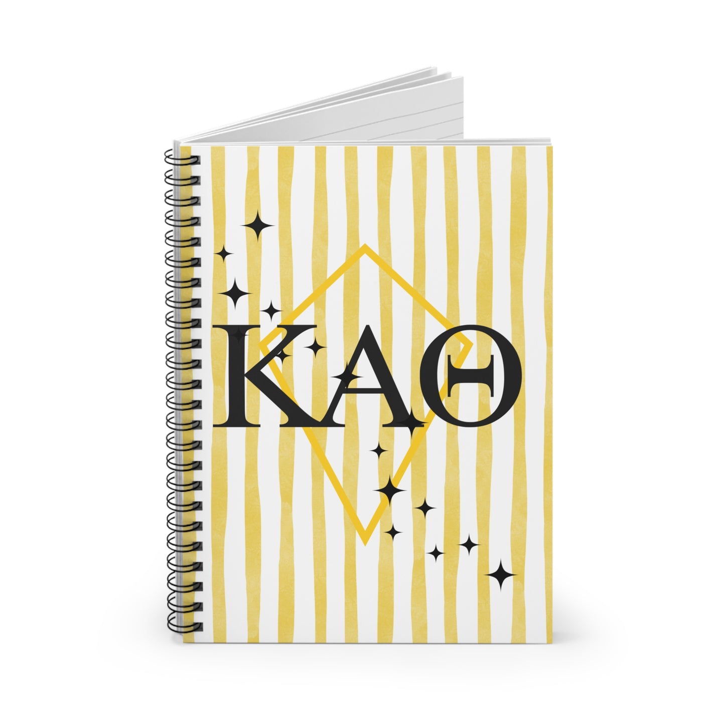 Chic Yellow Spiral Notebook - KaO Design, Stylish Journaling, School Supplies, Gift for Students, Doodle Journal