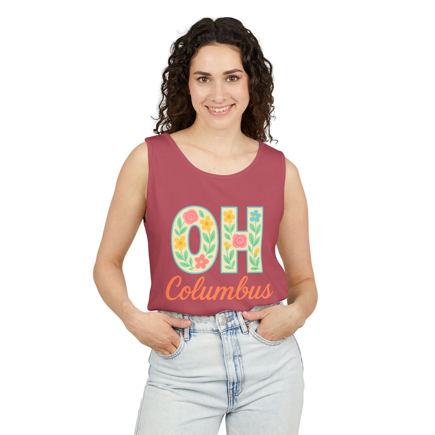 Ohio Spirit Unisex Garment-Dyed Tank Top, College Sports, Casual Wear, Gift for Graduates, Team Pride, Comfort Colors, Graduation Gift, Go Bucks