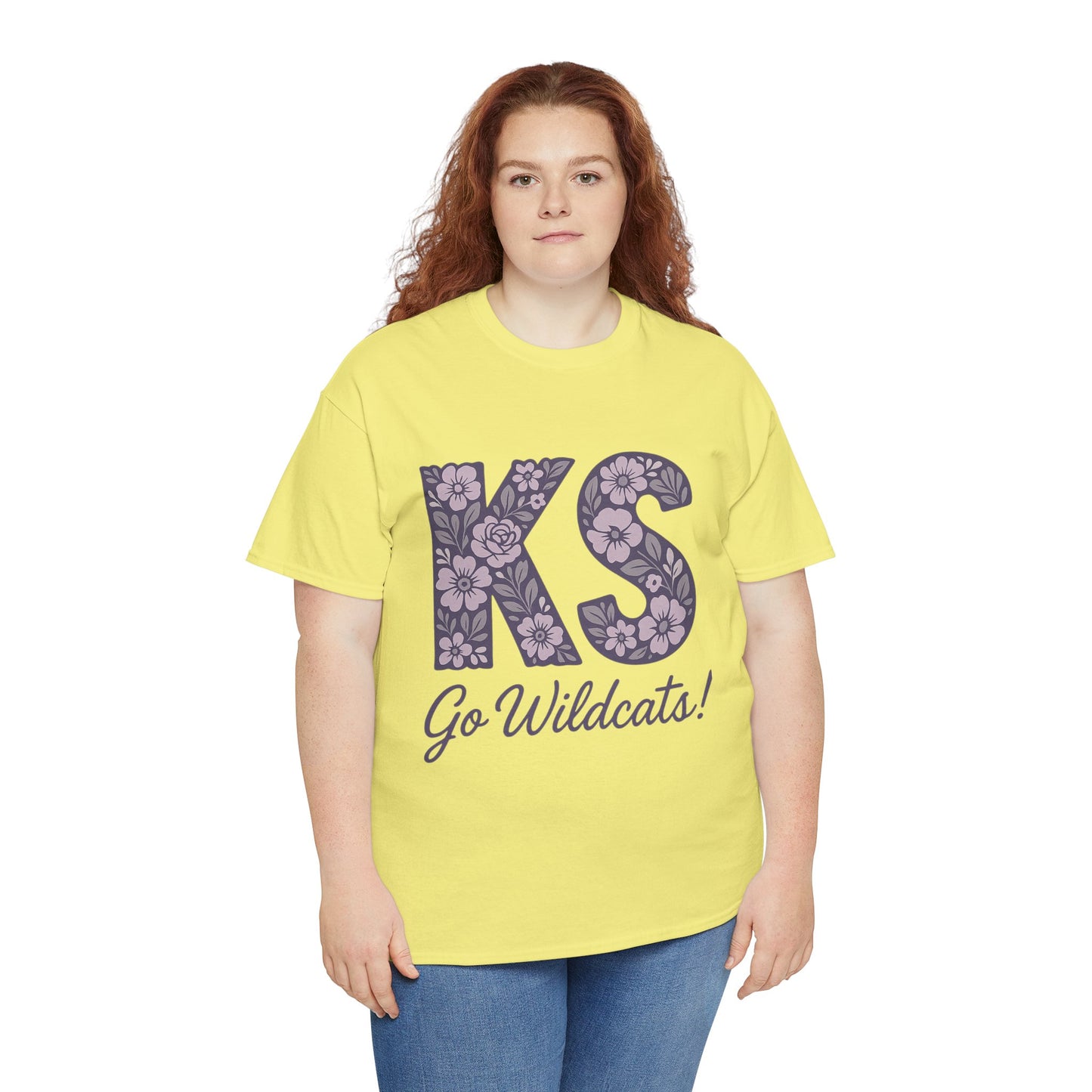 KS Floral Team Spirit Tee: Celebrate Kansas State Wildcats in Style, Perfect for Sports Events, Gifts, & Casual Wear