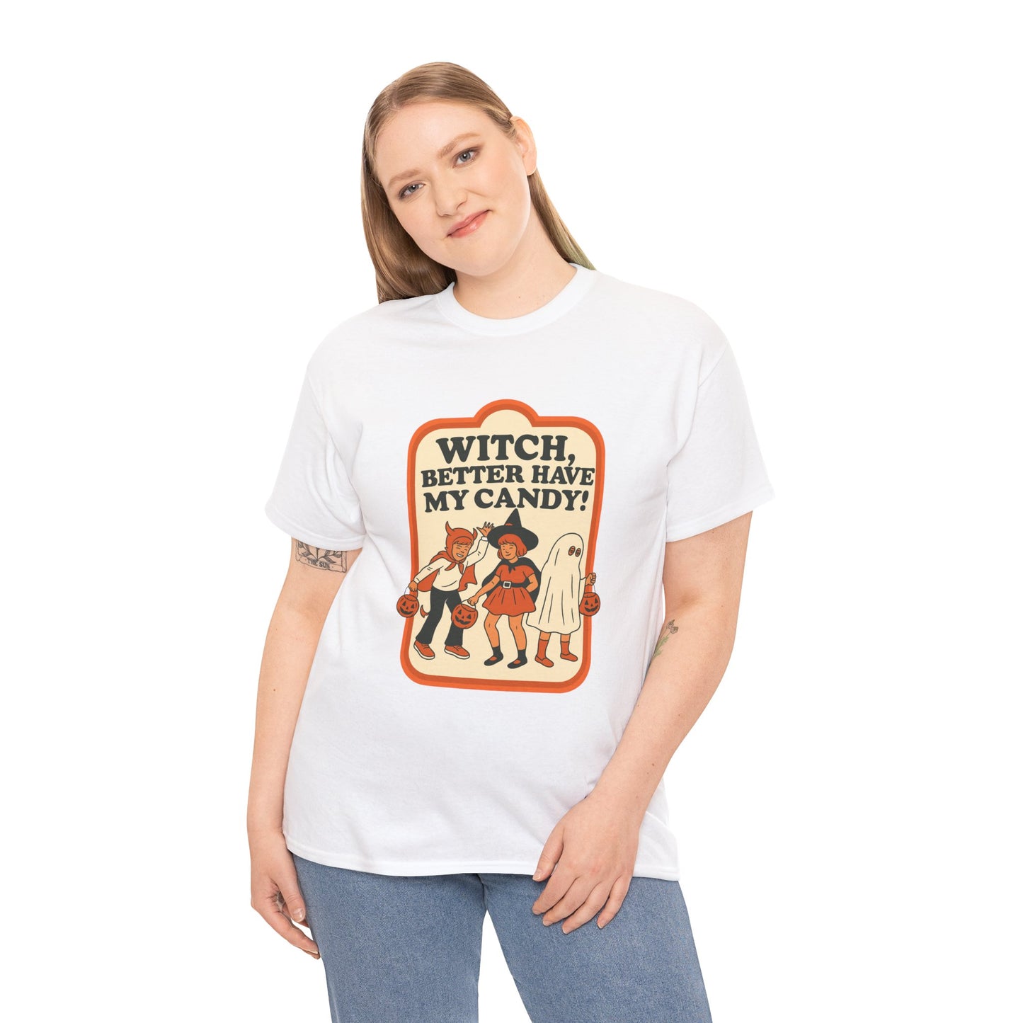 Halloween Witch Candy Tee - Unisex Cotton Shirt