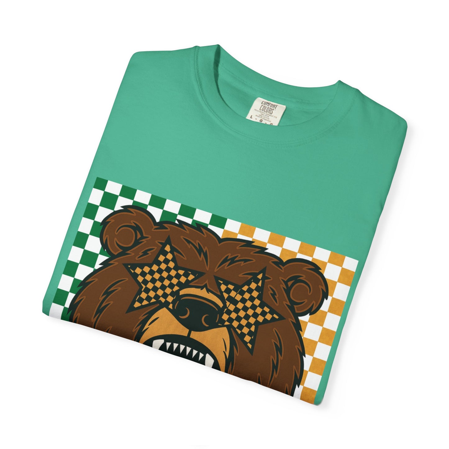 Checkered BU Bear Unisex T-shirt