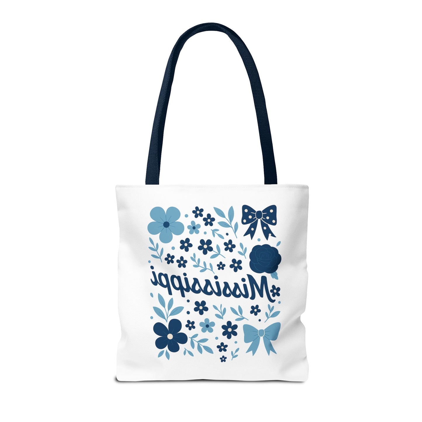 Floral Mississippi Tote Bag | Eco-Friendly Shopping Bag, Beach Tote, Gift for Her, Travel Companion, Custom Flower Design