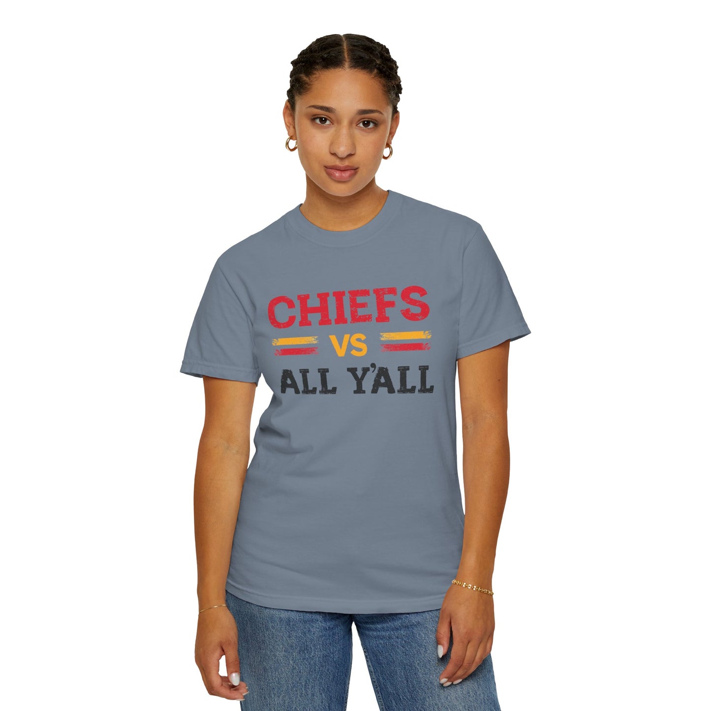 Game Day Humor T-Shirt, Chiefs vs All Y’all Tee, Sports Fan Gift, Unisex Shirt, Tailgate Party Apparel, Football Celebration Shirt