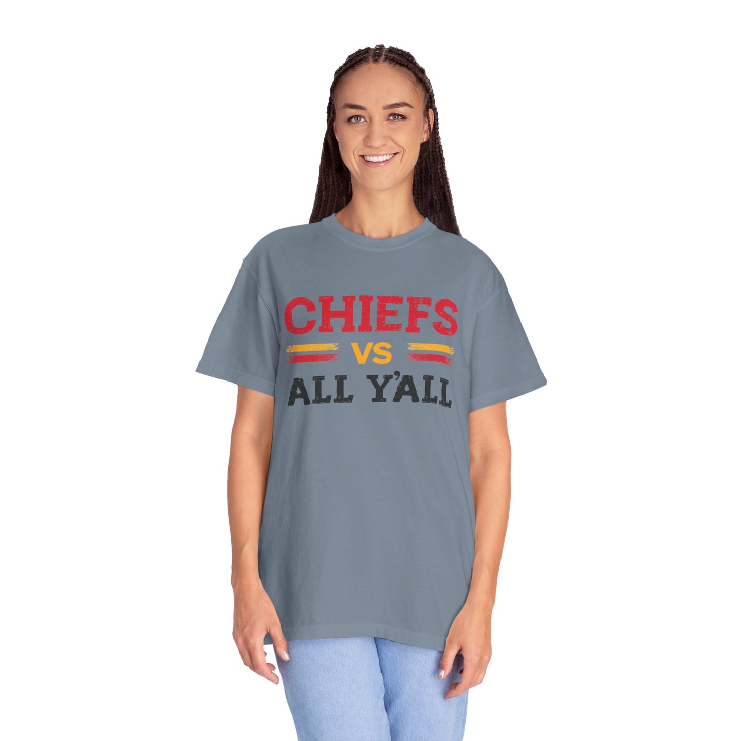 Game Day Humor T-Shirt, Chiefs vs All Y’all Tee, Sports Fan Gift, Unisex Shirt, Tailgate Party Apparel, Football Celebration Shirt