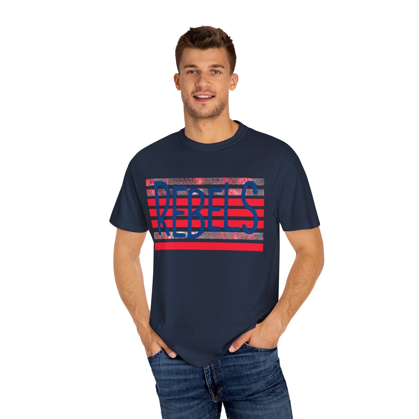 Rebels T-Shirt, Vintage Style Tee, Unisex Graphic Shirt, Summer Fashion, Independence Day Apparel, Football Game Day, Hotty Toddy