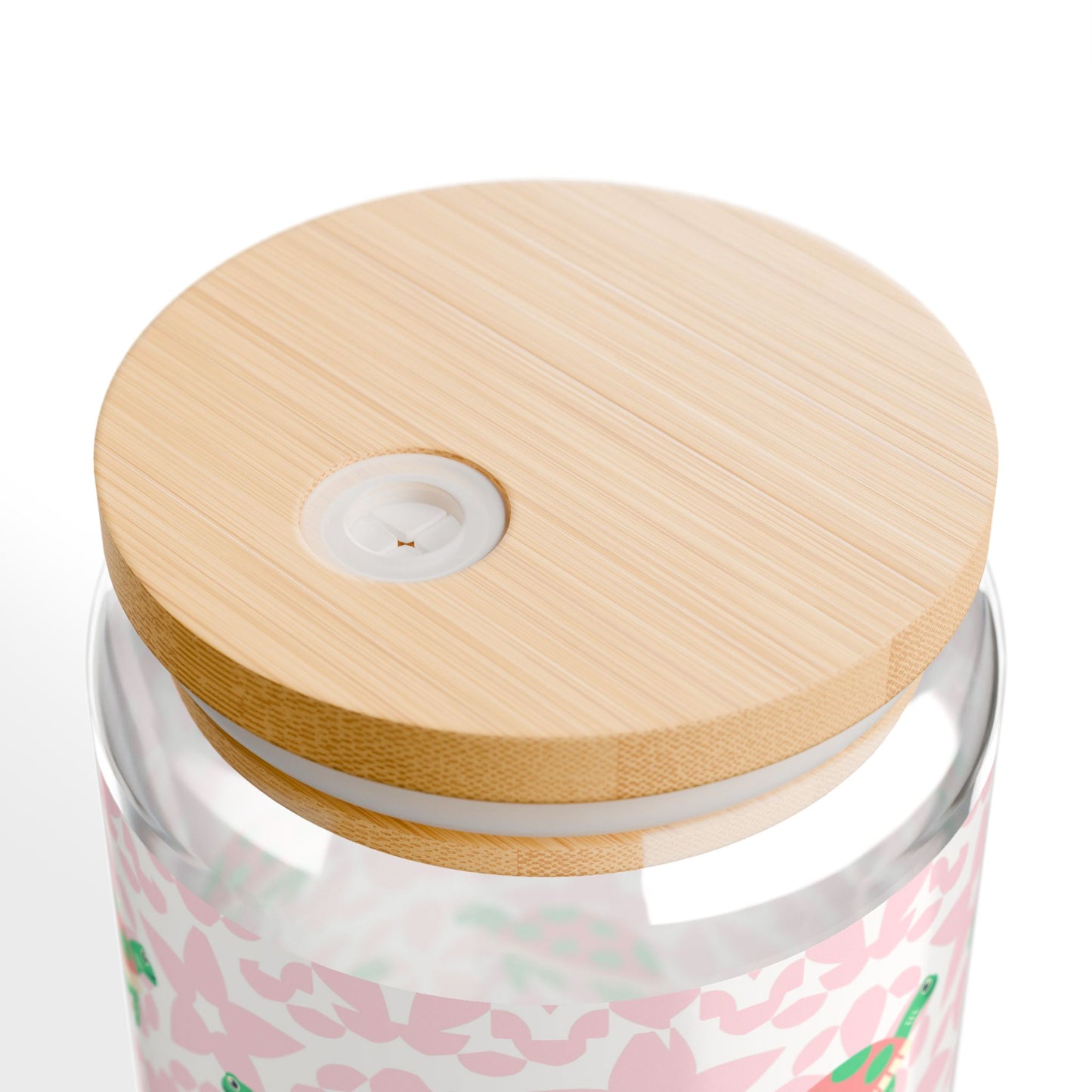 Delta Zeta Charming 16oz Sipper Glass with Eco-Friendly Bamboo Lid, Perfect for Smoothies, Juices, Parties, Summer Gatherings, Gifts