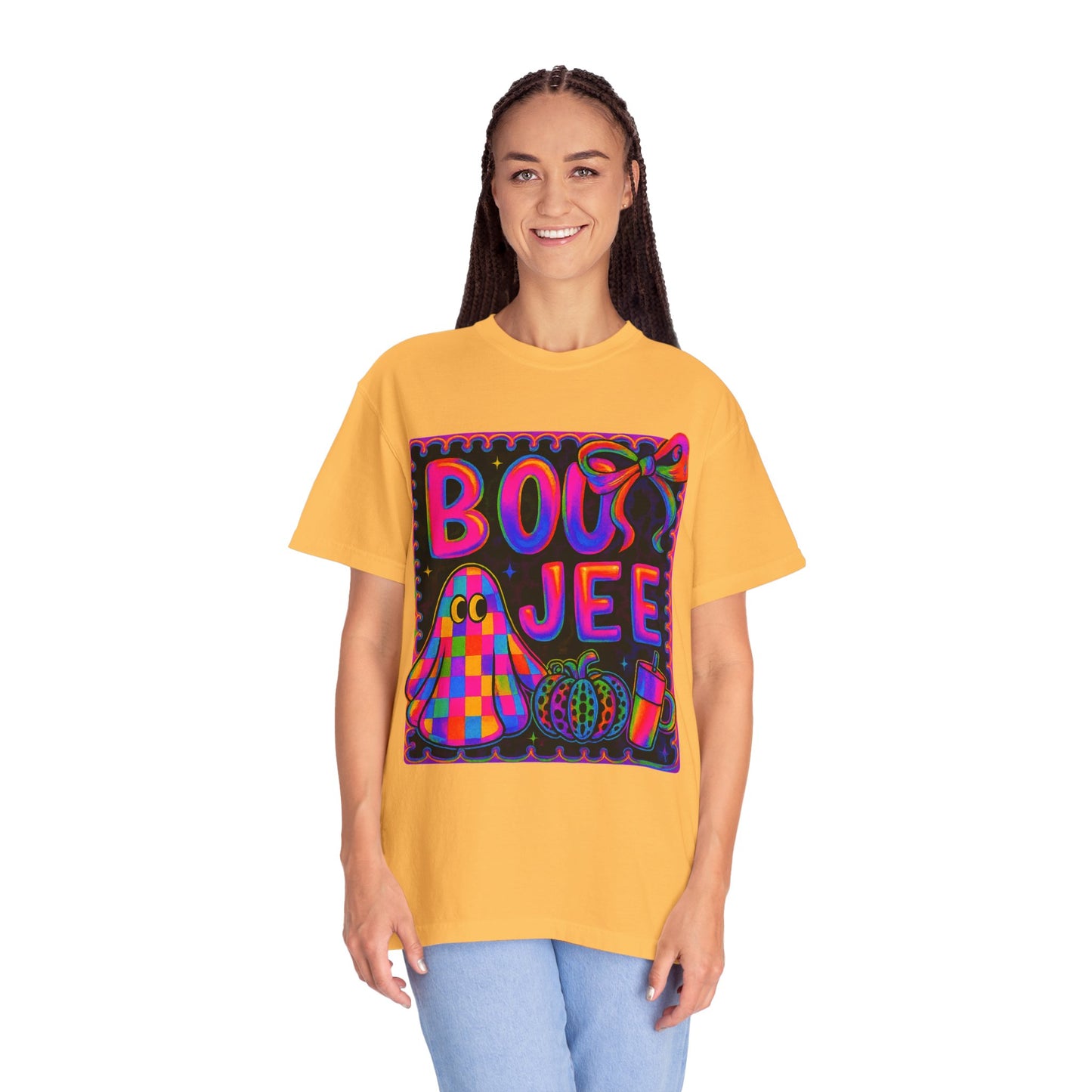 BOOJee Retro Comfort Colors, Garment-Dyed T-shirt, Colorful Graphic Tee, Unisex Streetwear, Fun Gift, Festival Fashion, Vegan Style