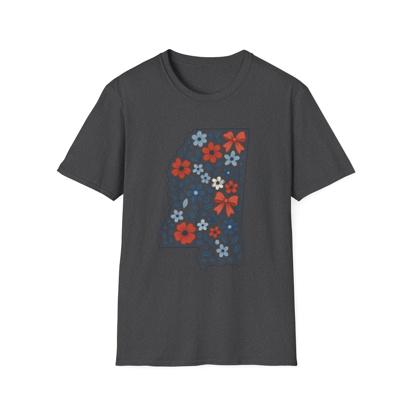 Mississippi Floral Unisex T-Shirt, Casual Tee, Gift for Her, Summer Apparel, Nature Lover Shirt, State Pride Clothing